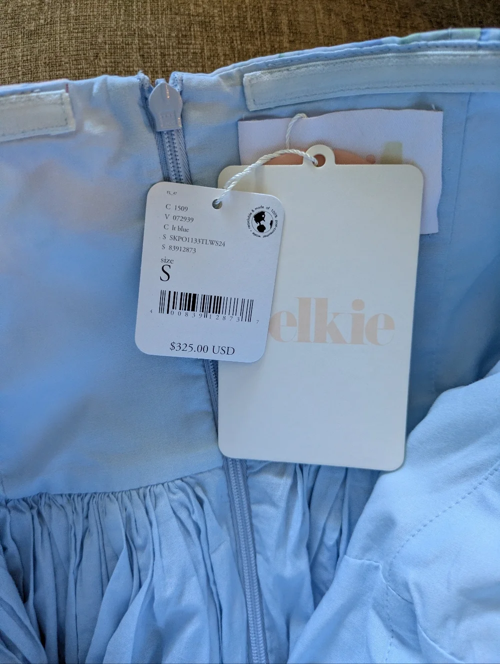 Selkie Light Blue Mrs Darcy Corset Dress (S) - Picture 3 of 3